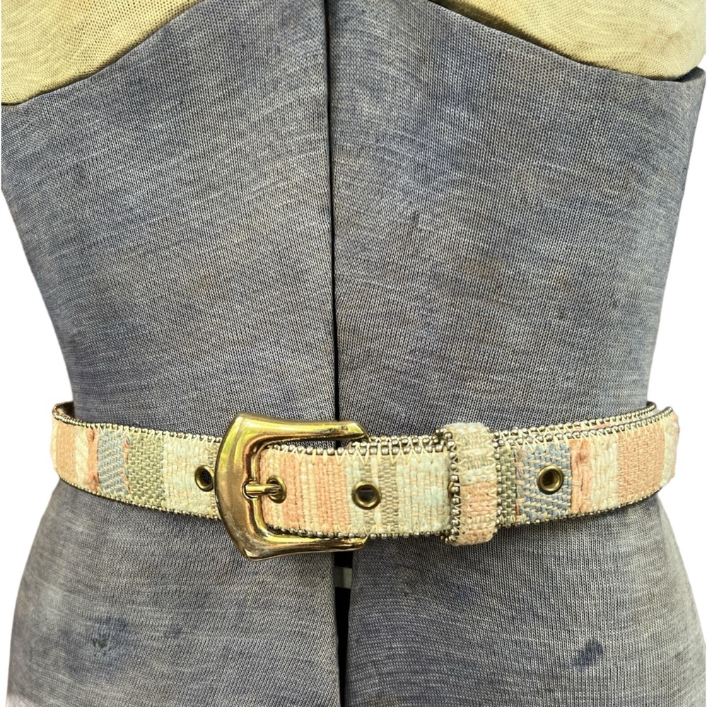 Vintage Casual Corners Nubby Woven Texture Belt